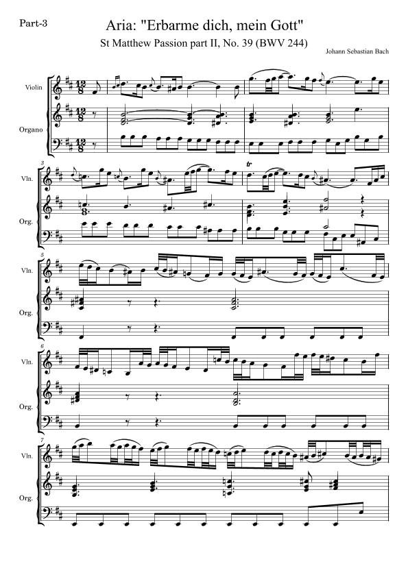 Erbarme dich mein Gott (arr. JT)