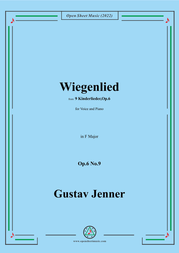 Jenner-Wiegenlied,in F Major,Op.6 No.9 (arr. OSM Press)