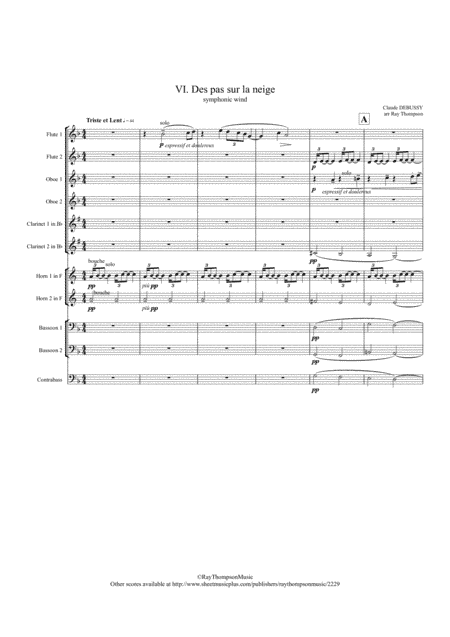 Debussy: Piano Preludes Bk.1 No.6 "Des pas sur la neige" - symphonic wind (arr. Ray Thompson)