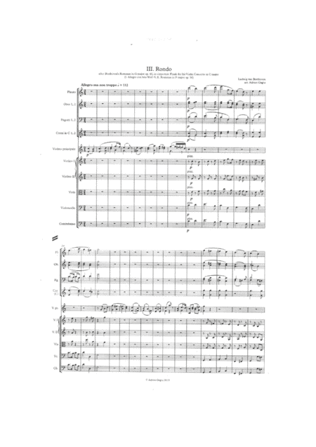 Finale for Beethoven's Violin Concerto in C major WoO 5 (arr. Adrian Gagiu)