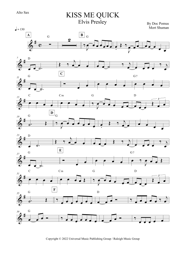 Kiss Me Quick (arr. Leo Silva)