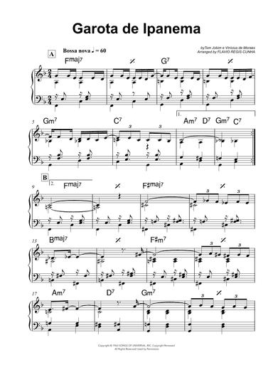 Garôta De Ipanema (arr. Flavio Regis Cunha)