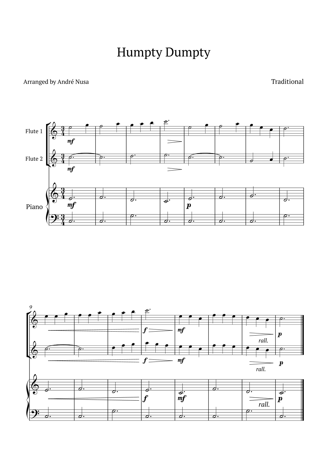 Humpty Dumpty (arr. André Nusa)
