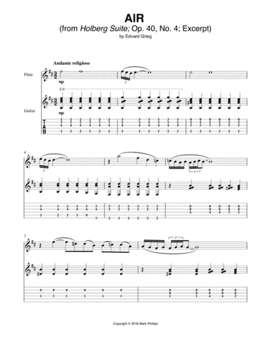 Air (from Holberg Suite) (arr. Mark Phillips)