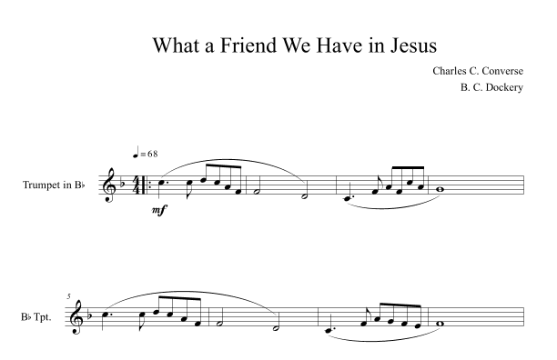 What a Friend We Have in Jesus (Trumpet Solo) (arr. B. C. Dockery)