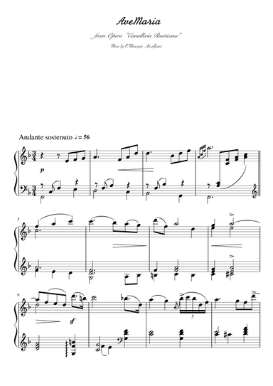 "Ave Maria" (Fdur) (arr. pfkaori)