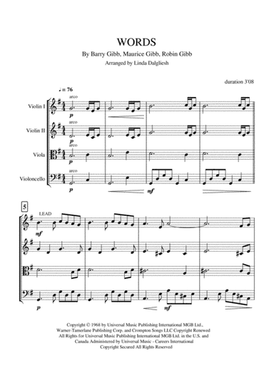 Words (arr. Linda Dalgliesh)