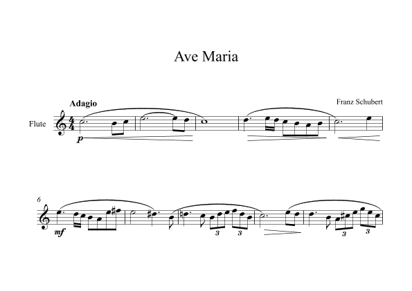 Ave Maria - Franz Schubert (Flute) (arr. Digital Book Music)