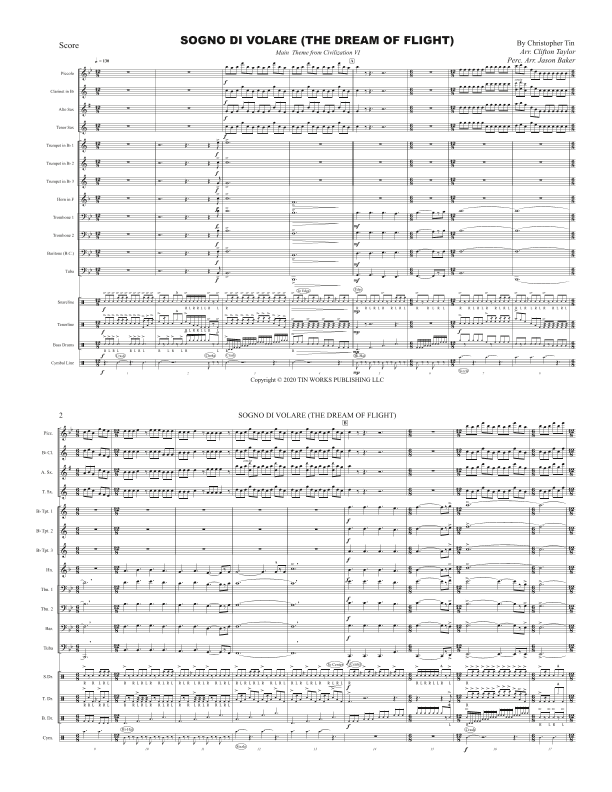 Sogno Di Volare ("the Dream Of Flight") (arr. Clifton Taylor & Jason Baker)