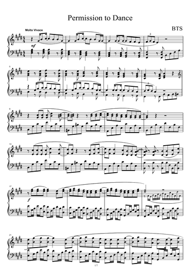 Permission To Dance (arr. BTS)