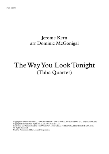 The Way You Look Tonight (arr. Dominic McGonigal)