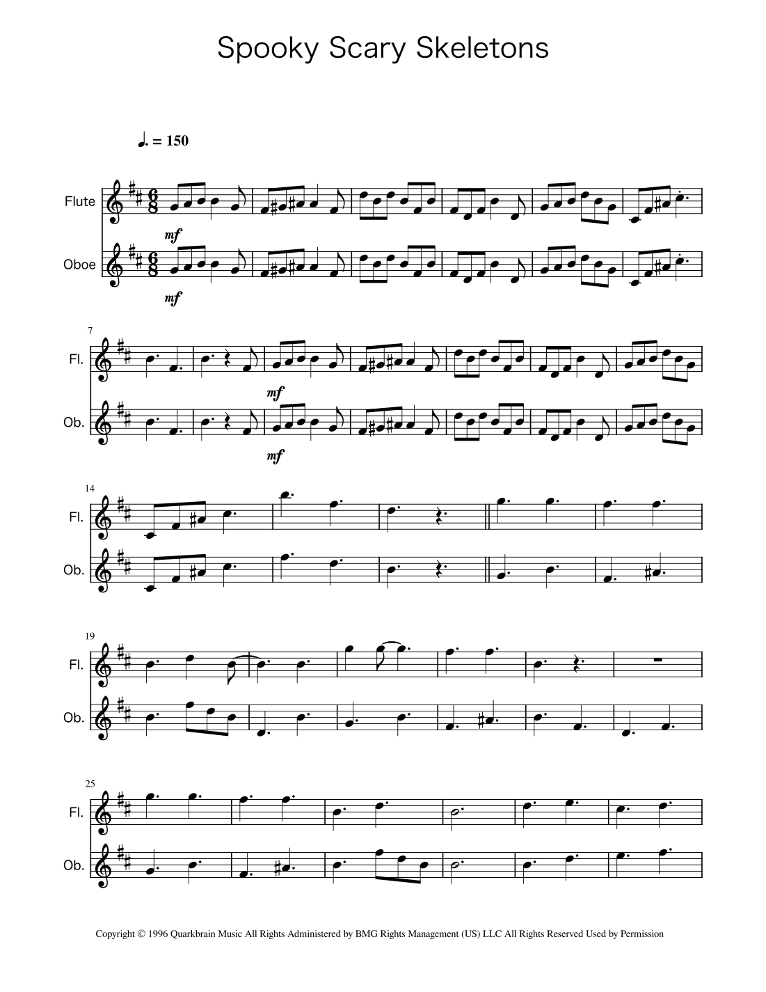 Spooky Scary Skeletons (arr. Ygor Nunes)