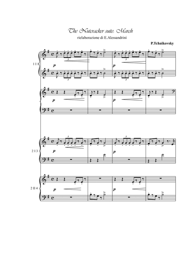 The Nutcracker: March. 2 pianos for 4 hands (arr. E.Alessandrini)
