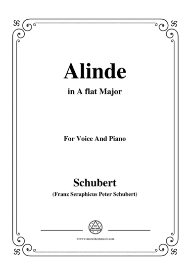 Schubert-Alinde,in A flat Major,Op.81,No.1,for Voice and Piano (arr. MSM)