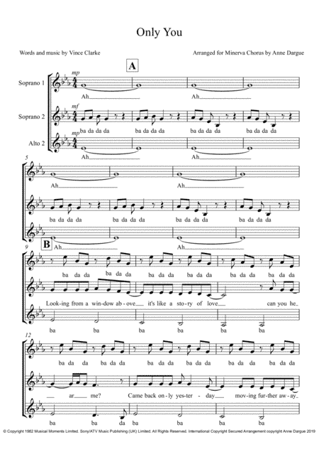 Only You (arr. Anne Dargue)