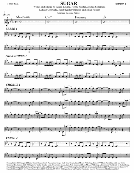 Sugar (arr. Jorge Juárez)