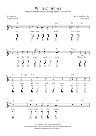 White Christmas (arr. songbooks.info)