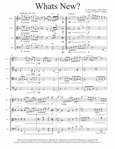 What's New? (arr. Matthew Naughtin)