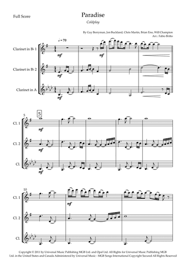 Paradise (arr. Fabio Britto)