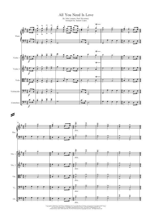 All You Need Is Love (arr. Amauri Lopes)