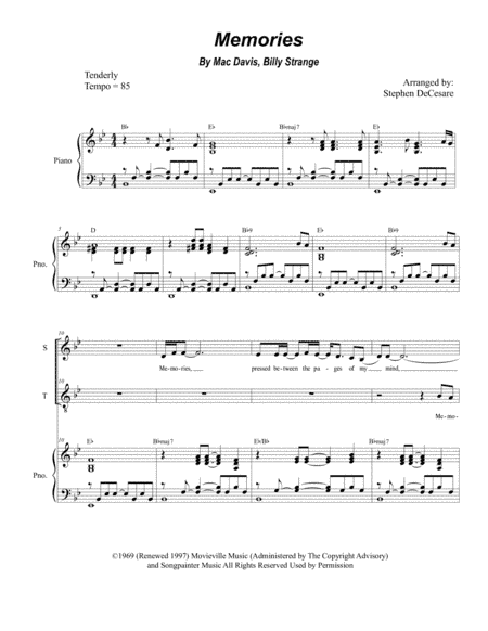 Memories (arr. Stephen DeCesare)