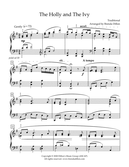 The Holly and the Ivy (arr. Dillon's Music Group)