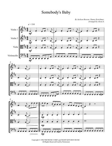 Somebody's Baby (arr. Alicia S.)