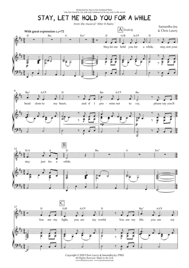 Stay, Let Me Hold You For a While