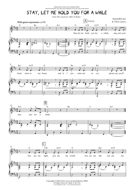 Stay, Let Me Hold You For a While