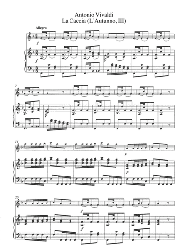 Antonio Vivaldi: La Caccia (arr. GLCreatives)