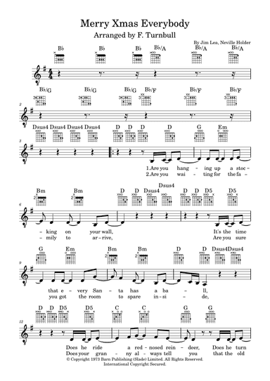 Merry Xmas Everybody (arr. F. Turnbull)