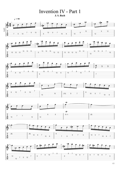 Invention IV - Part 1 (arr. Peter Plaxa)