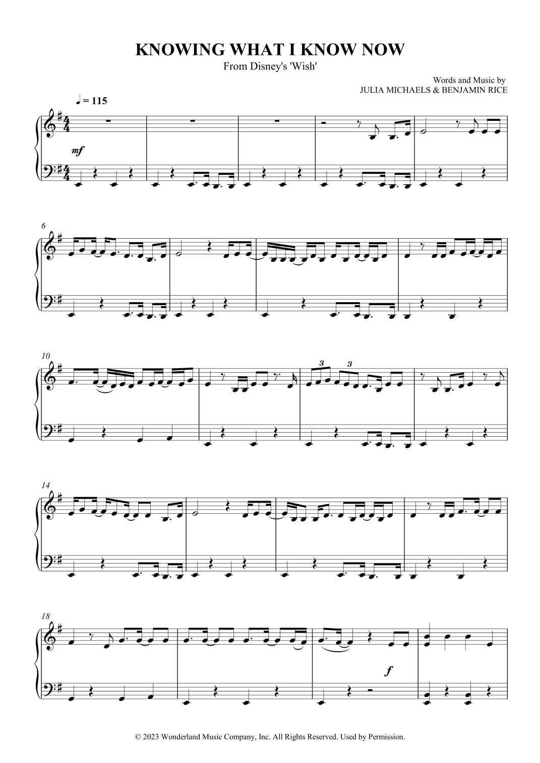 Knowing What I Know Now (arr. SCMusic)