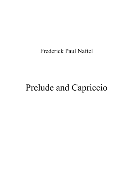 Prelude and Capriccio