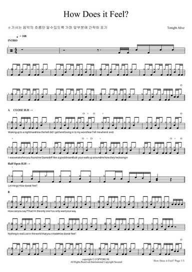 How Does It Feel (arr. COPYDRUM)