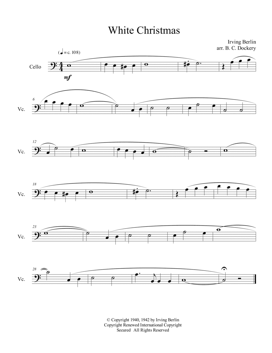 White Christmas (arr. B. C. Dockery)