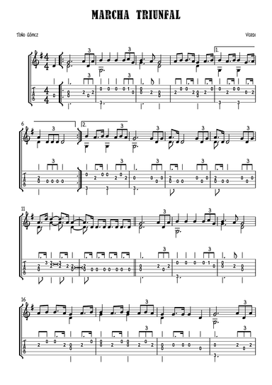 March From Aida (aida, Marcha Triunfal) (verdi) (arr. Toño Gómez)
