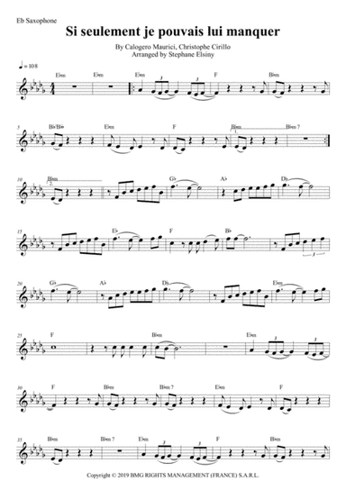 Si Seulement Je Pouvais Lui Manquer (arr. Stephane ELSINY)