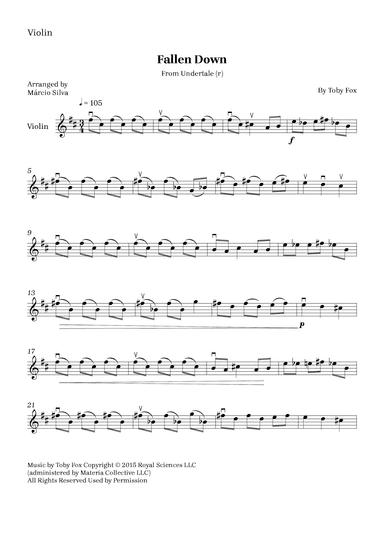 Fallen Down (arr. Márcio Silva)