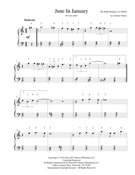 June In January (arr. Samuel Stokes)