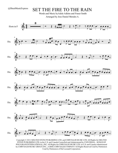 Set Fire To The Rain (arr. Jose Daniel Morales A.)