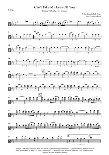 Can't Take My Eyes Off Of You (arr. Fernando Britto)