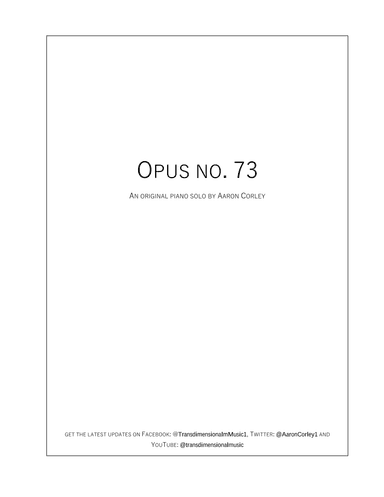 Aaron Corley: Opus no. 73