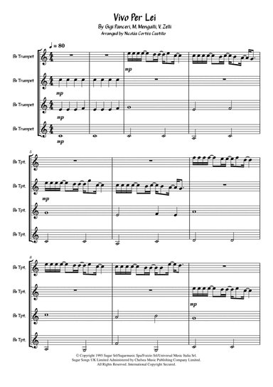 Vivo Per Lei (arr. Nicolás Cortés Castillo)