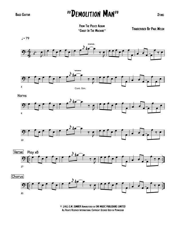 Demolition Man (arr. P Welsh)