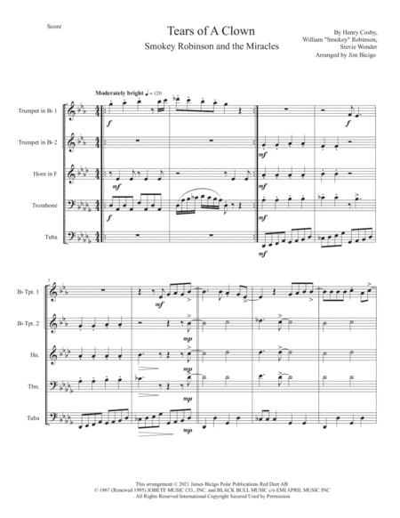 The Tears Of A Clown (arr. Jim Bicigo)