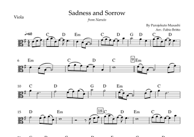 Sadness And Sorrow (arr. Fabio Britto)