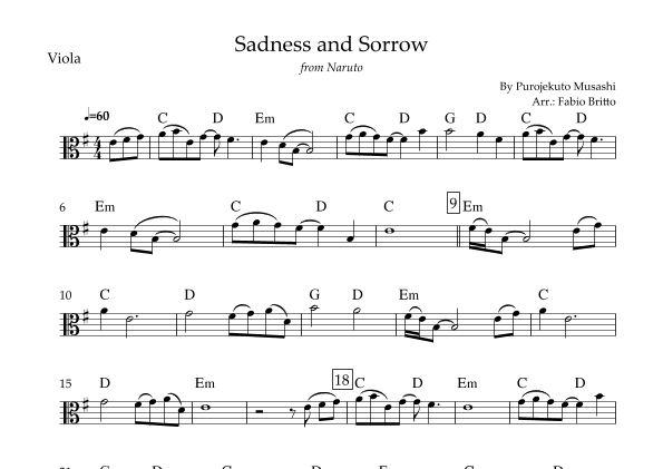 Sadness And Sorrow (arr. Fabio Britto)