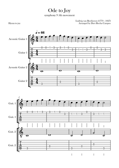 Ode To joy (Symphony 9 5th movement) (arr. Davi Rocha Campos)