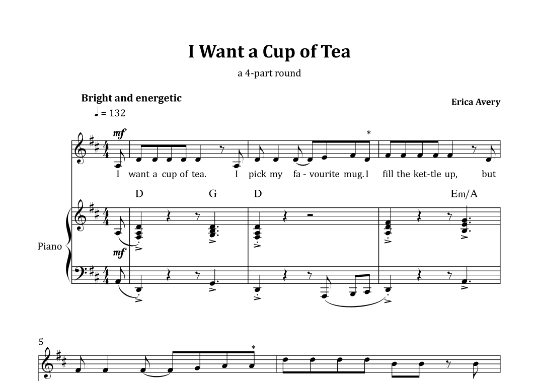 I Want a Cup of Tea